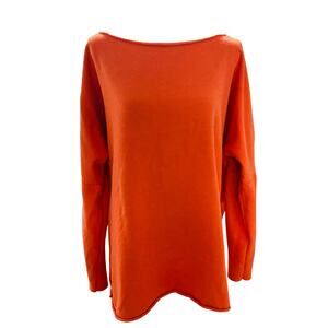 Victoria Secret- Plush & Lush Off Shoulder Sweatshirt - Size XL - Orange